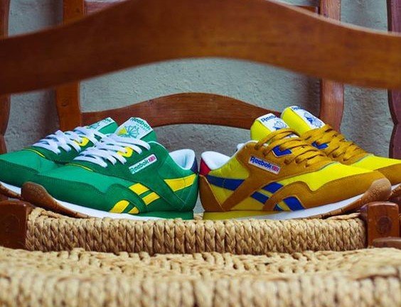 Reebok Classic Nylon Khaki/Pepper oraz Green/Yellow