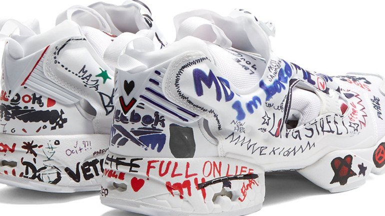 Scribbled Vetements x Reebok Insta Pump Fury
